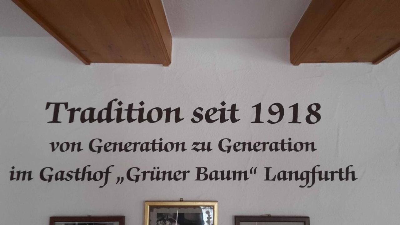 Gasthof Gruener Baum Oberlangfurth Eksteriør billede
